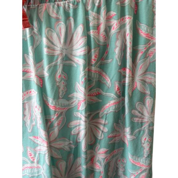 Vineyard Vines Cay Floral Island Paradise Blue & Pink Lounge Pajama Shorts Sz XL - Picture 3 of 7